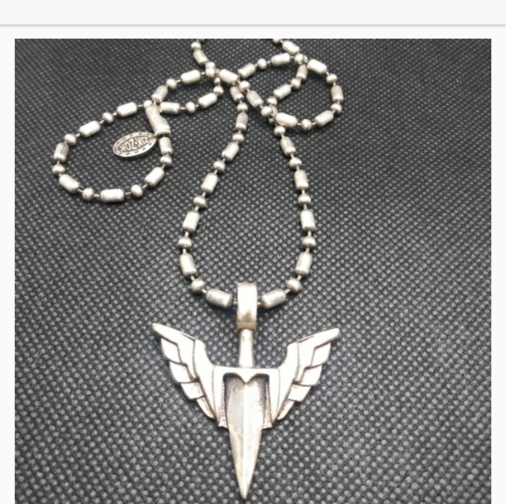 Zik Zok Flying Dagger Ball Chain Necklace